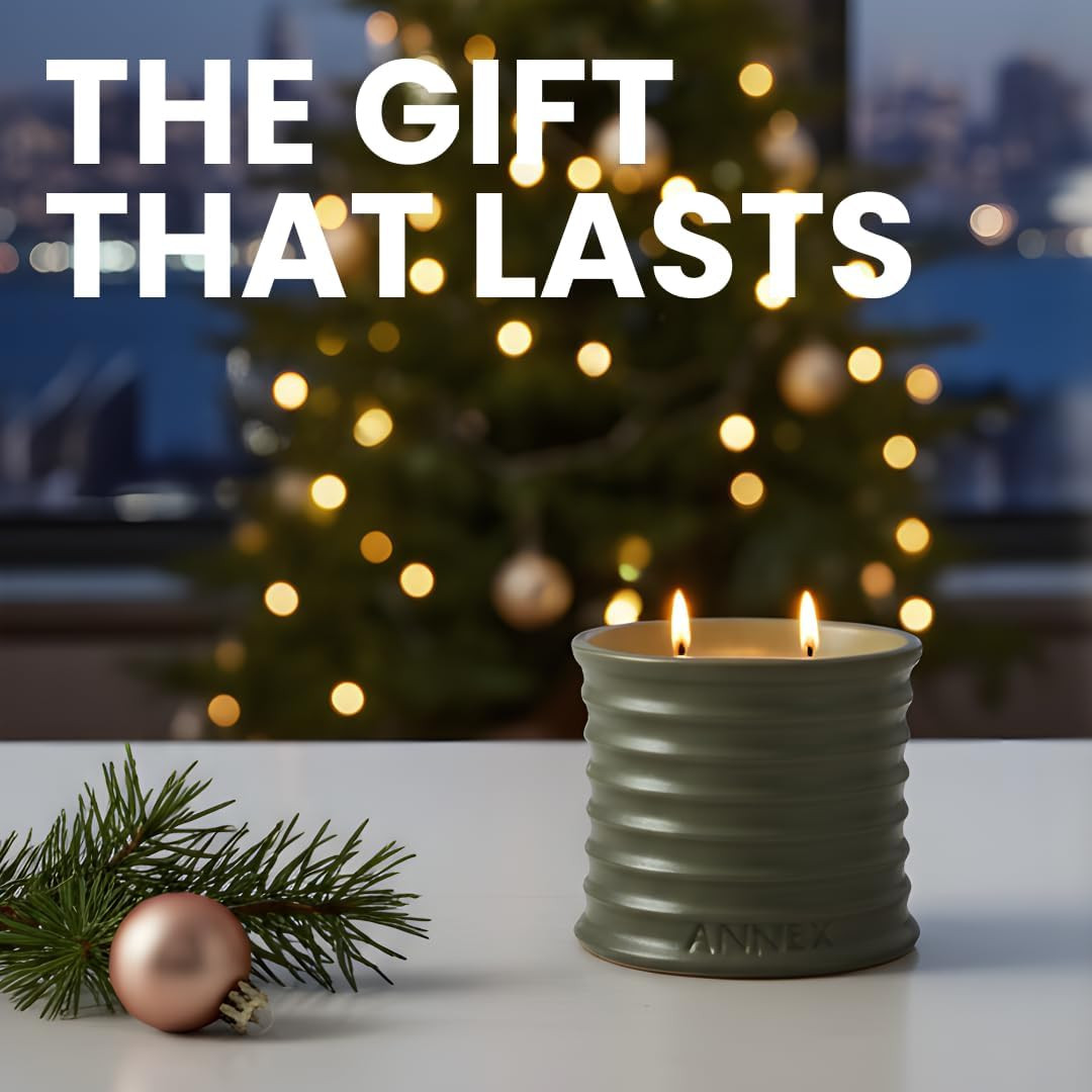 Annex Oud & Agarwood Luxury Scented Candle - Handmade Ceramic Jar - 50hr Clean Burn, Non-Toxic So... | Amazon (US)