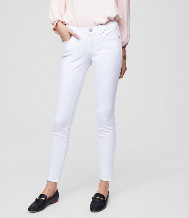 Curvy Skinny Jeans in White | LOFT | LOFT