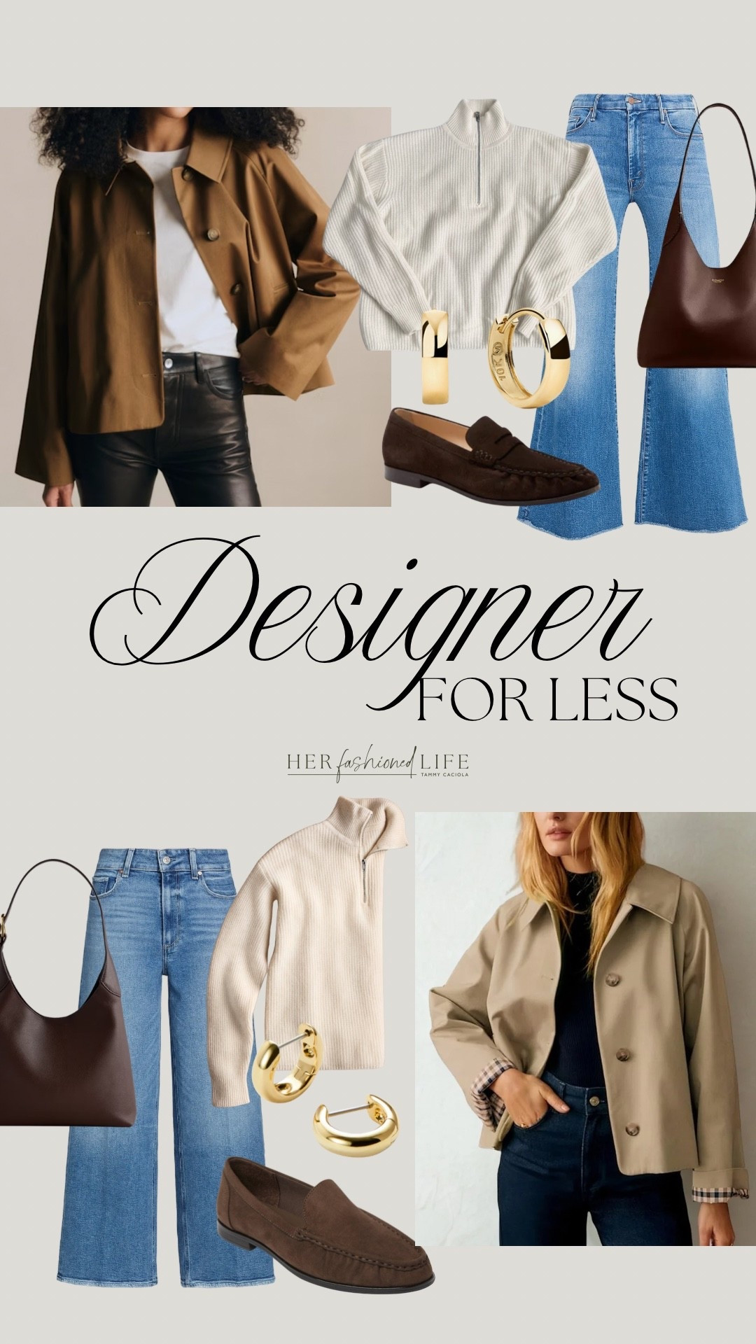 Designer for less! #Jackets #Jeans #Loafers #OOtd #Bags #Earrings #Sweater #Quince #Nordstrom #Mother #Sezane #Coach #Tuckernuck 

#LTKOver40 #LTKootd