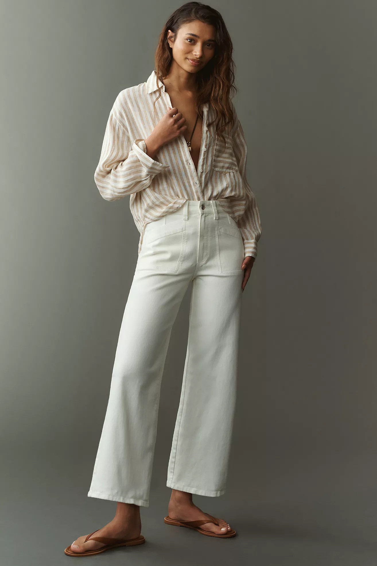 Anessa Quincy High-Rise Crop Wide-Leg Jeans | Anthropologie (US)