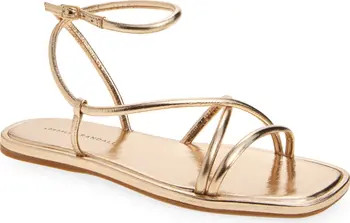 Loeffler Randall Noor Ankle Strap Metallic Sandal (Women) | Nordstrom | Nordstrom