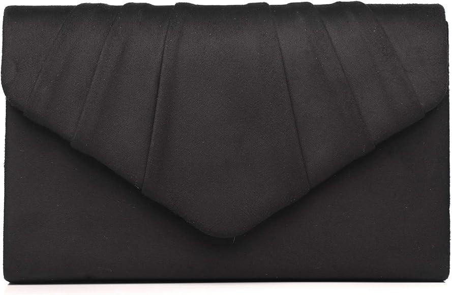 Labair Women's Evening Handbags Pleated Suede Evening Bag Velvet Clutch Bag Wedding Bridal Dress ... | Amazon (US)