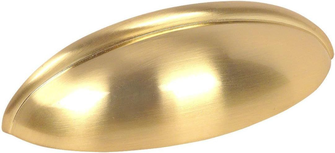 10 Pack - Cosmas 1399BB Brushed Brass Cabinet Hardware Bin Cup Drawer Handle Pull - 2-1/2" Hole C... | Amazon (US)