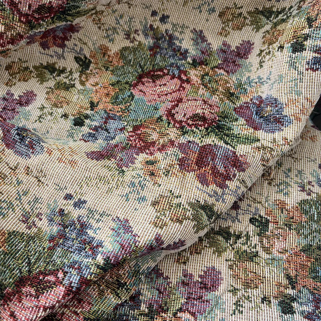 Vintage Style Oil Painting Yarn-Dyed Thick Fabric, Multi-colors Upholstery Fabric, Quilting Fabri... | Etsy (US)