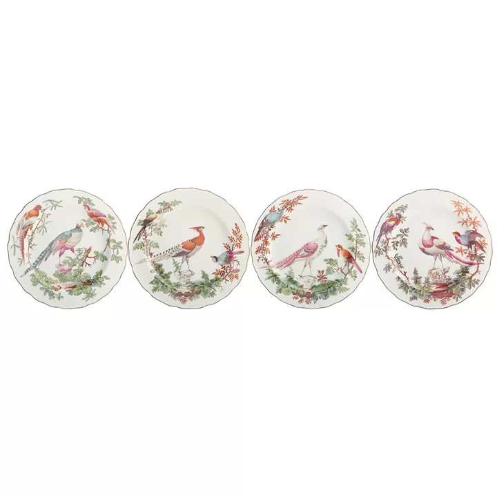 Chelsea Bird Dessert Plate Set of Four 8.25" | Gracious Style