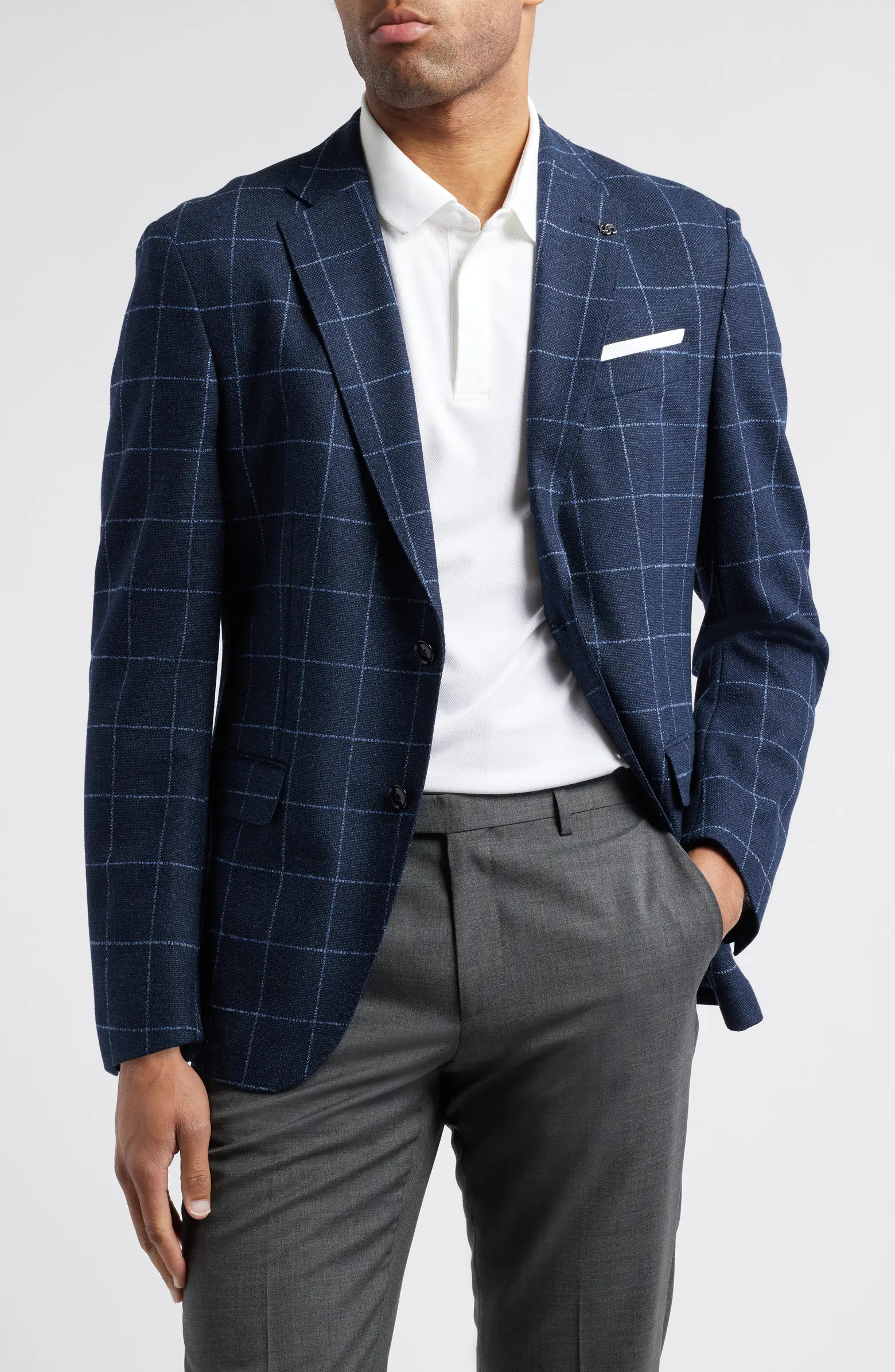 Hutson Check Virgin Wool Blend Sport Coat | Nordstrom