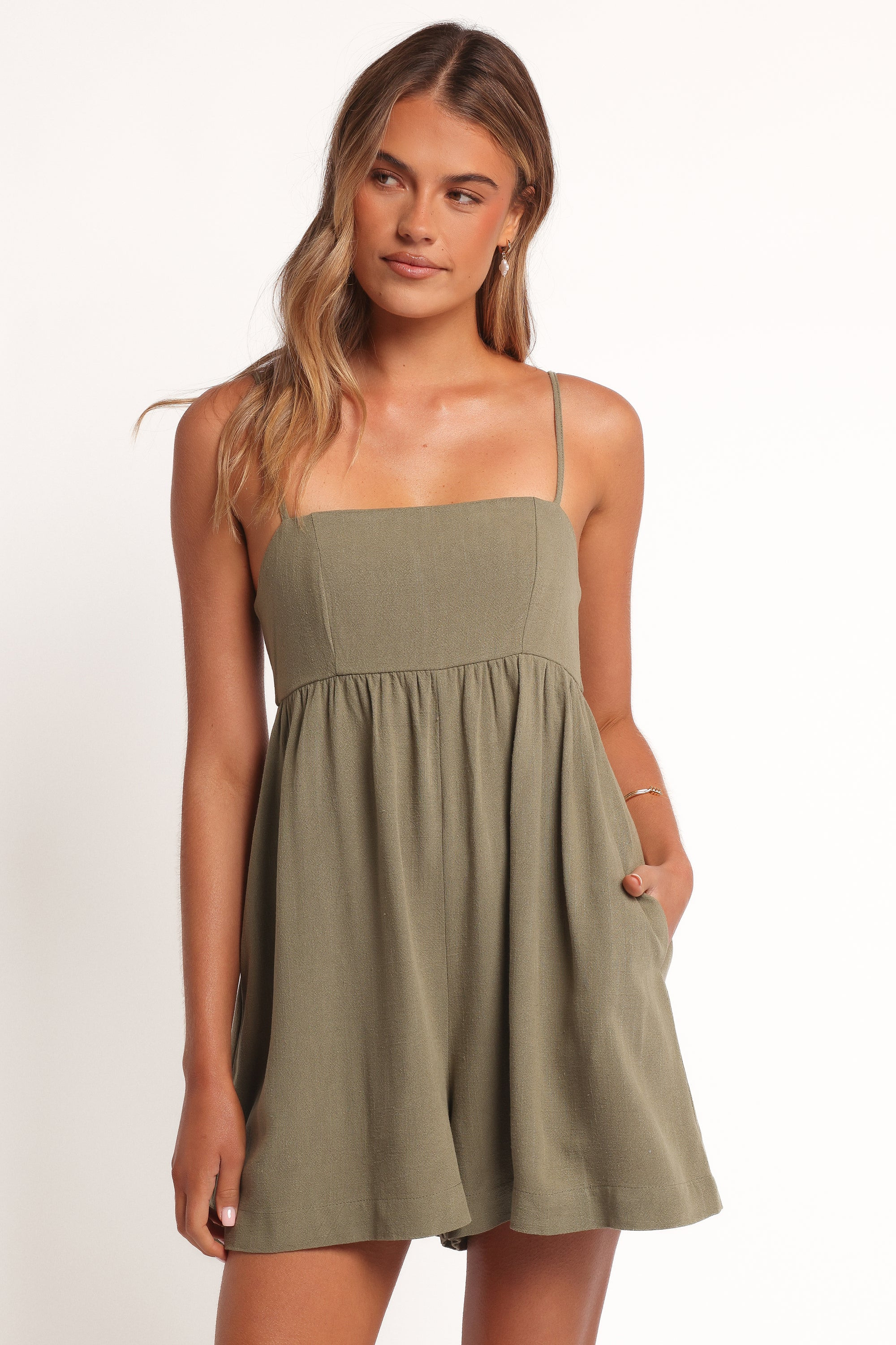 Quinley Romper - Olive | Petal & Pup (US)