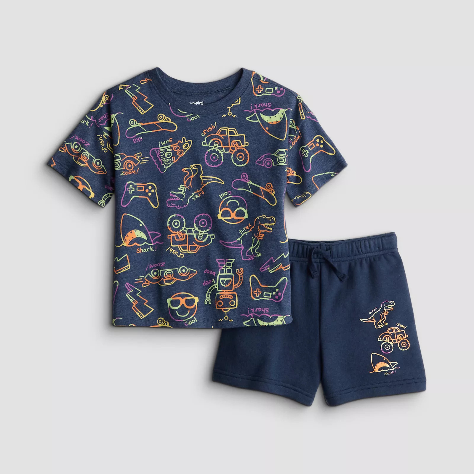 Baby & Toddler Boy Jumping Beans® Knit Relaxed Tee & Shorts Set | Kohl's