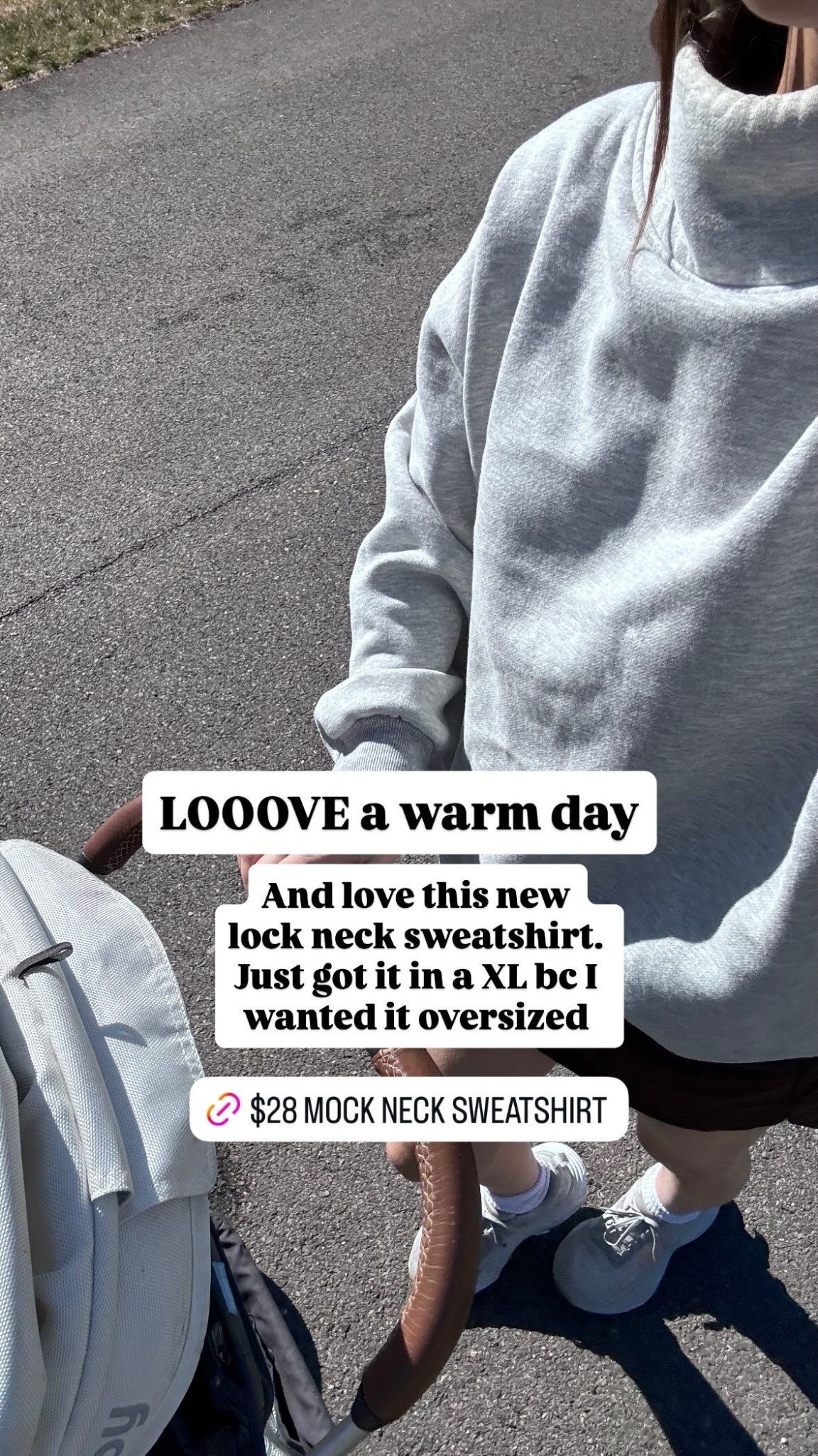Obsessed with this mock neck sweatshirt. I’m in an XL

#LTKootd #LTKmomlife #LTKgrwm