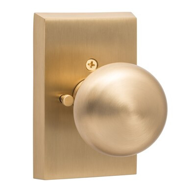 Sure-Loc Hardware Ridgecrest Mountain Oakley Satin Brass Bed/Bath No Deadbolt Privacy Door Knob | Lowe's