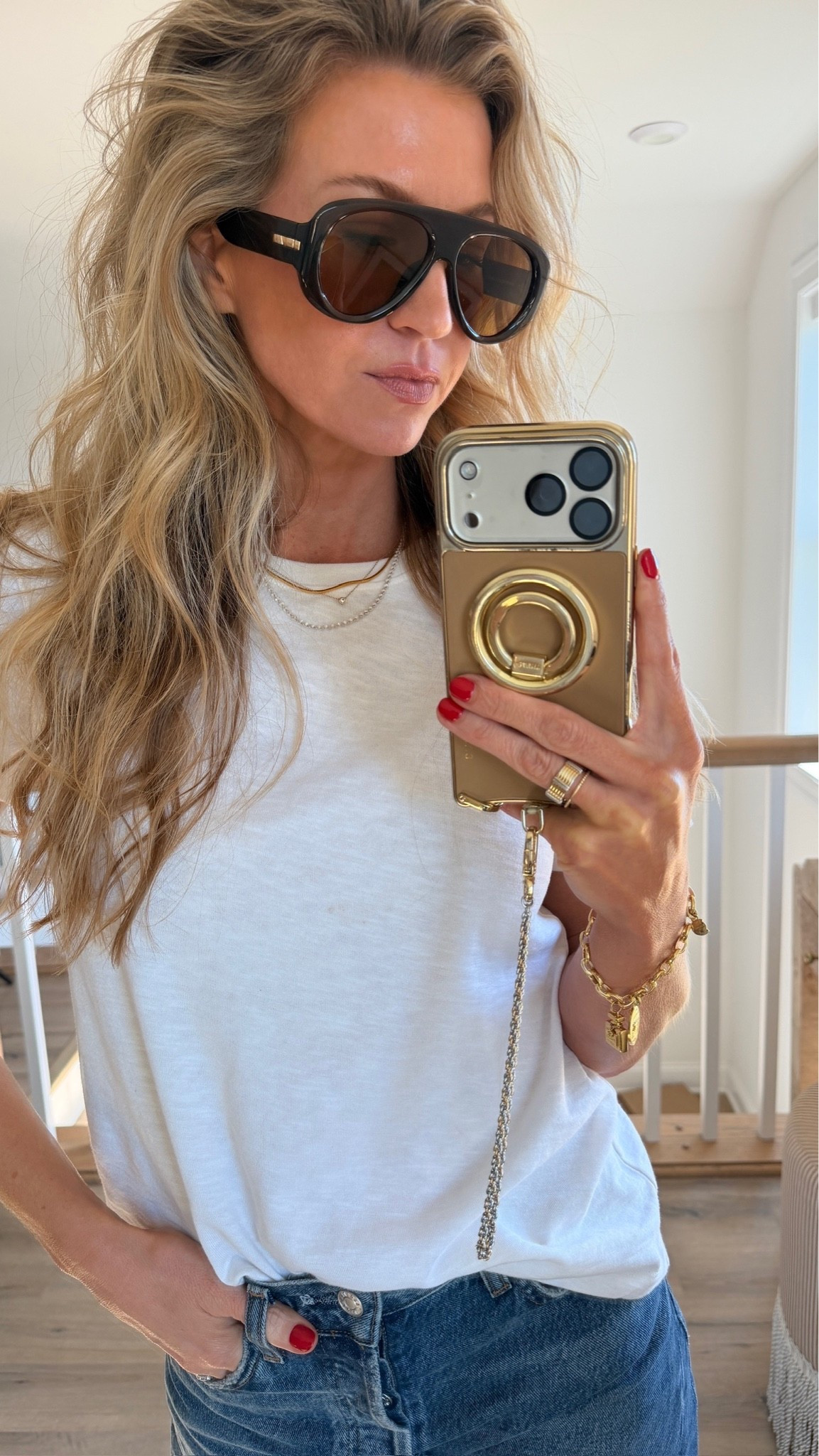 White tee + denim! 
Tee: runs TTS, wearing size small

#LTKootd #LTKgrwm #LTKSeasonal