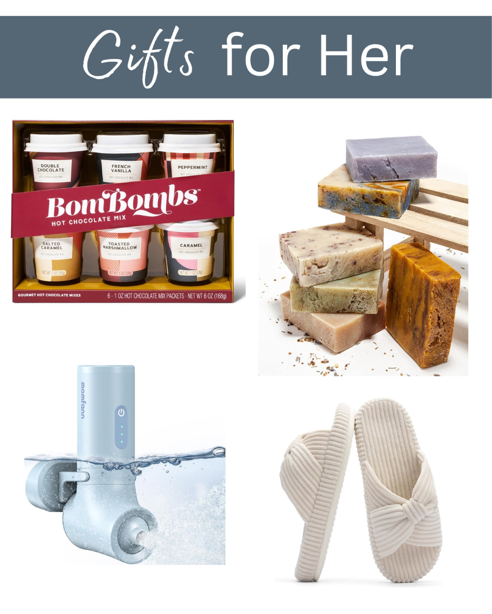 Gifts for her, hot chocolate set, luxury soap, bath jet spa bubbles, slippers 

#LTKFindsUnder50 #LTKHoliday #LTKGiftGuide