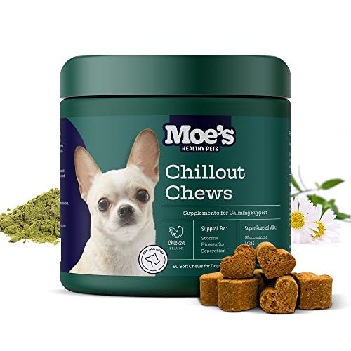 Moe’s Chillout Calming Chews for Dogs | Calming Dog Anxiety Relief | Hemp Dog Treats for Calming | S | Amazon (US)