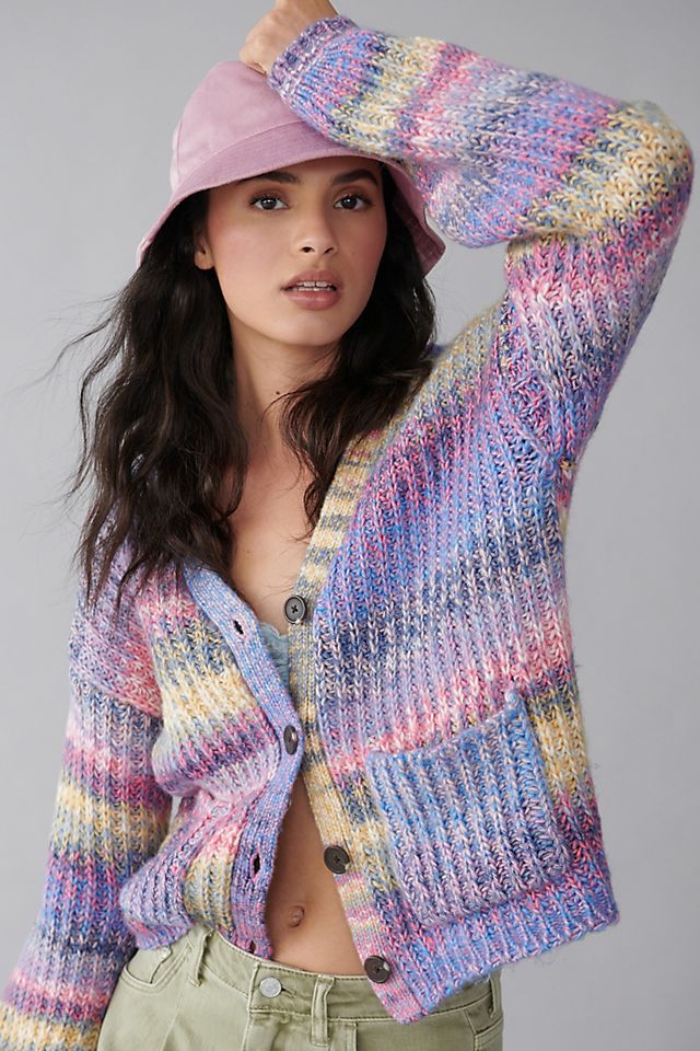 Lilac Striped Cardigan | Anthropologie (US)