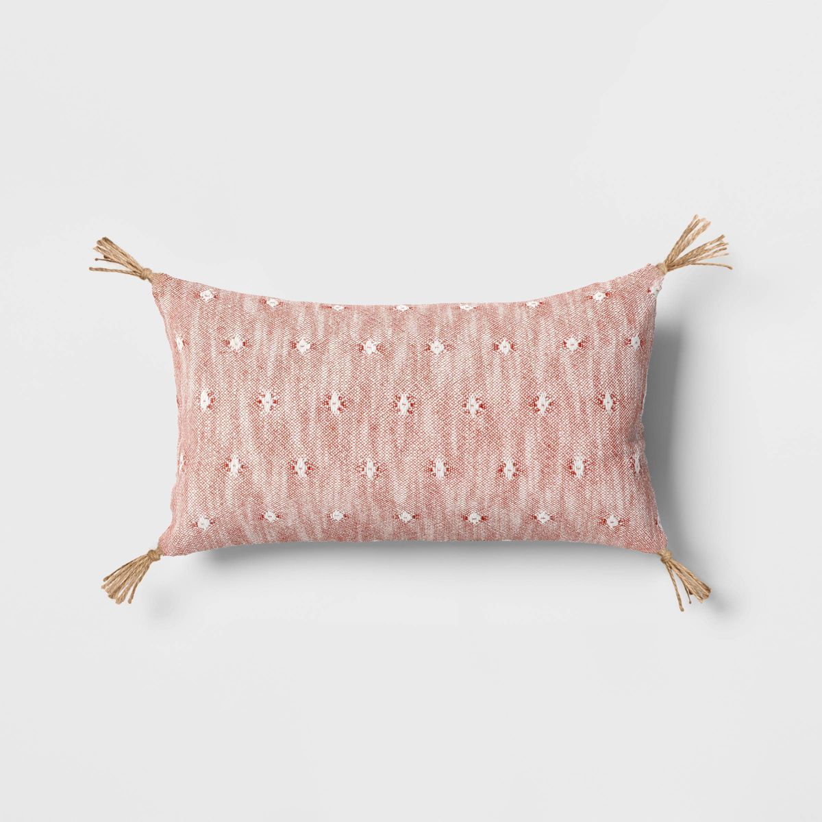 Oversize Woven Jacquard Lumbar Throw Pillow with Tassels - Threshold™ | Target