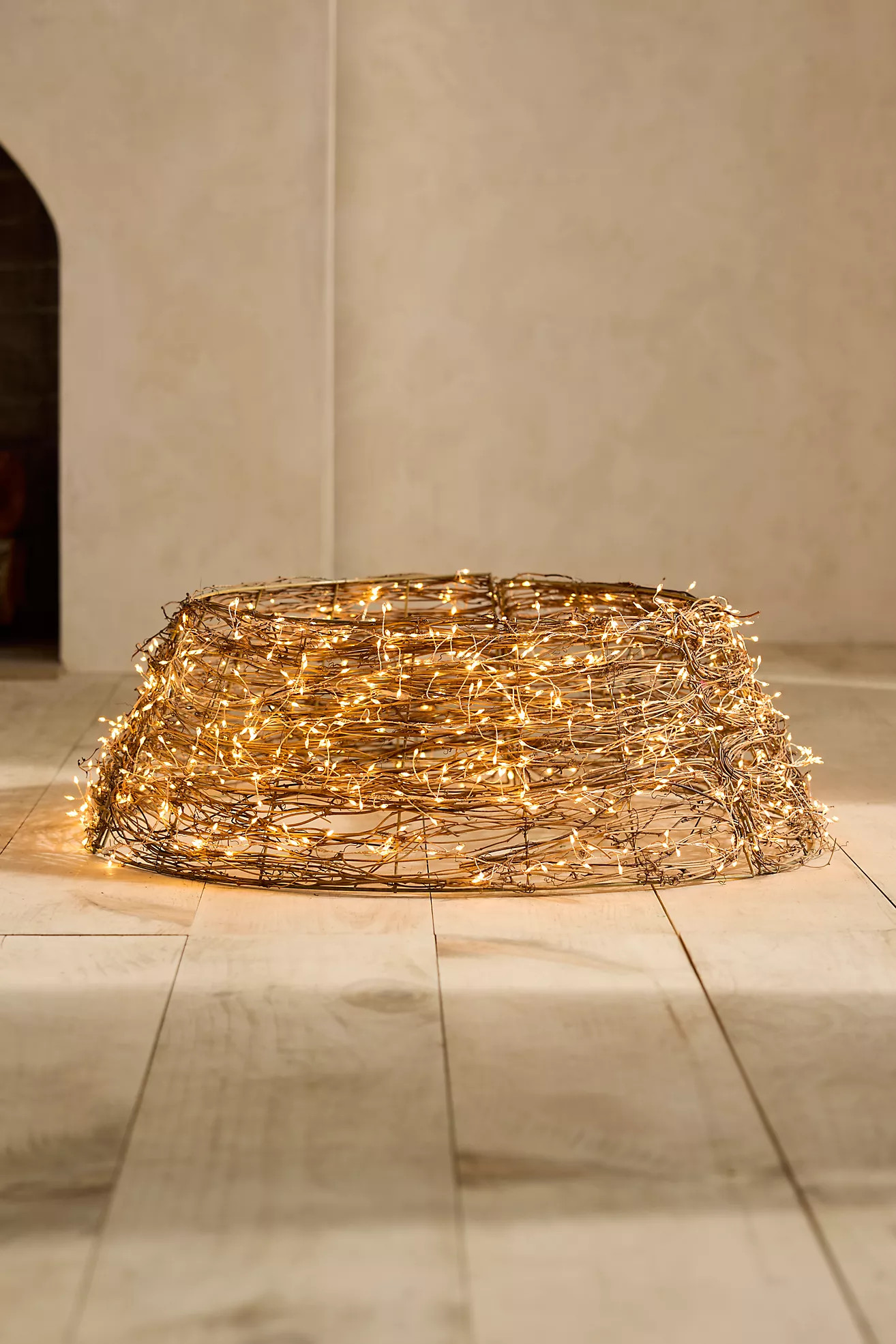 Illuminated LED Vine Tree Skirt | Anthropologie (US)