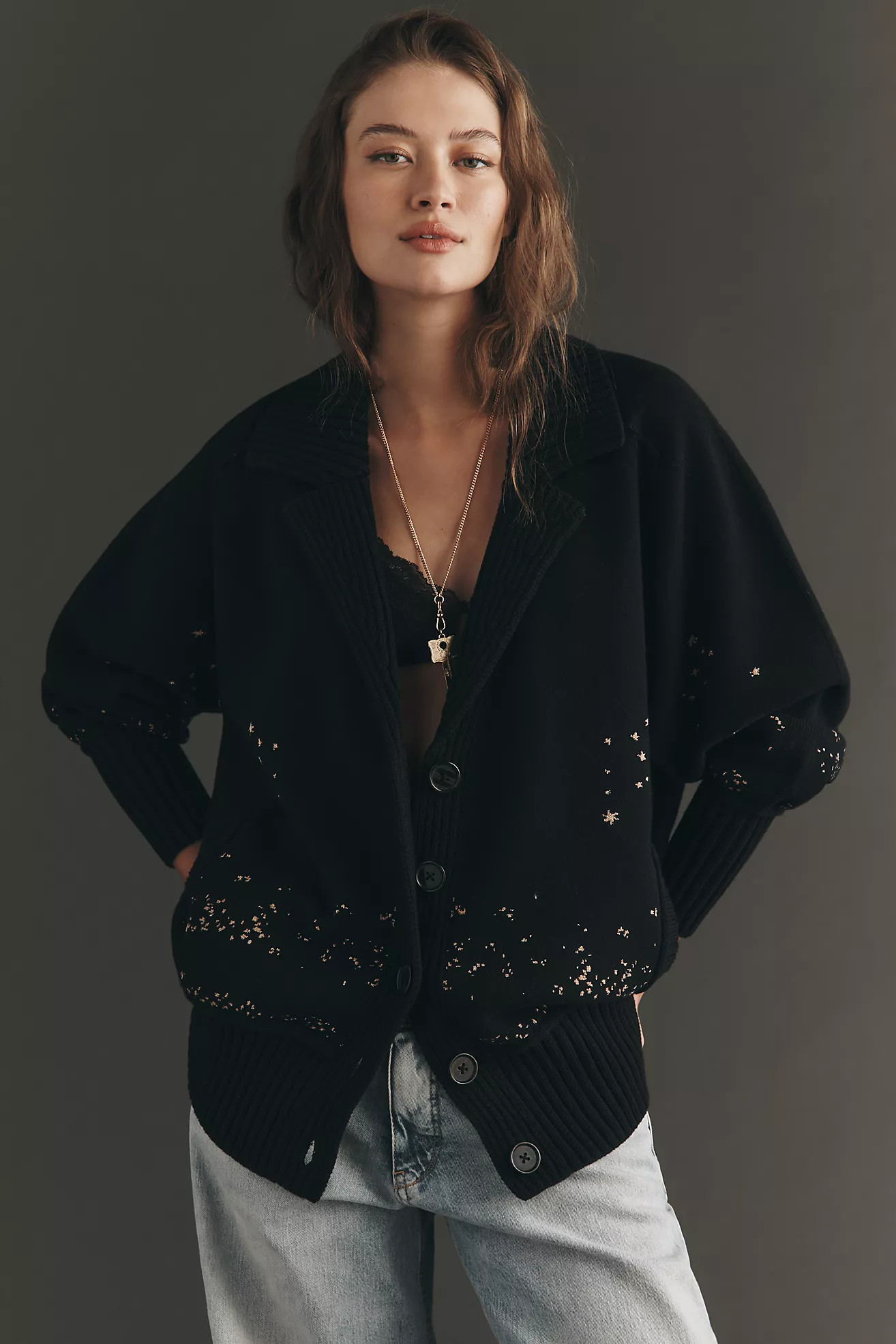 By Anthropologie Collared V-Neck Cardigan | Anthropologie (US)
