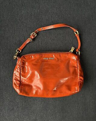 Miu Miu Vintage Orange Iconic Small Hand Pouch Bag  | eBay | eBay US
