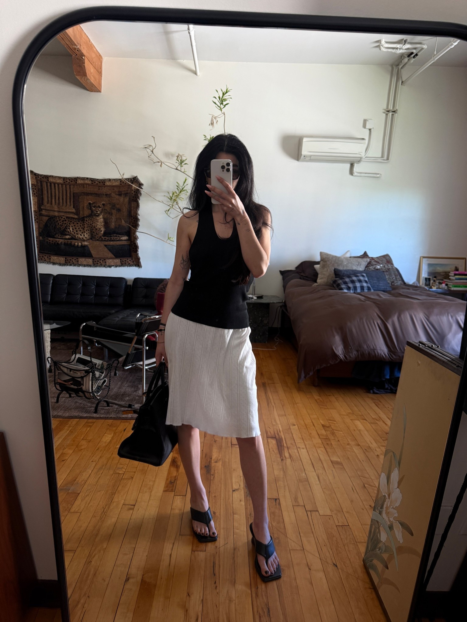 TGIF

Eyelet midi skirt, black chunky wedge sandals, black elevated tank top, birkin, friday casual style 

#LTKootd #LTKgrwm