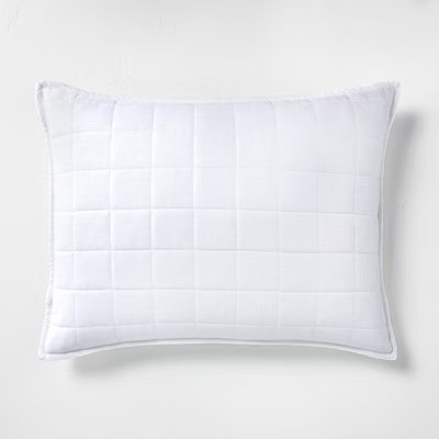 Heavyweight Linen Blend Quilted Pillow Sham - Casaluna™ | Target