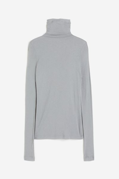 Pima cotton polo-neck top | H&M (UK, MY, IN, SG, PH, TW, HK)