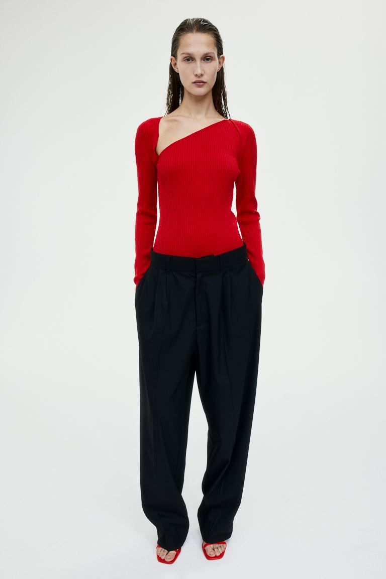 Sweater with Asymmetric Neckline | H&M (US + CA)