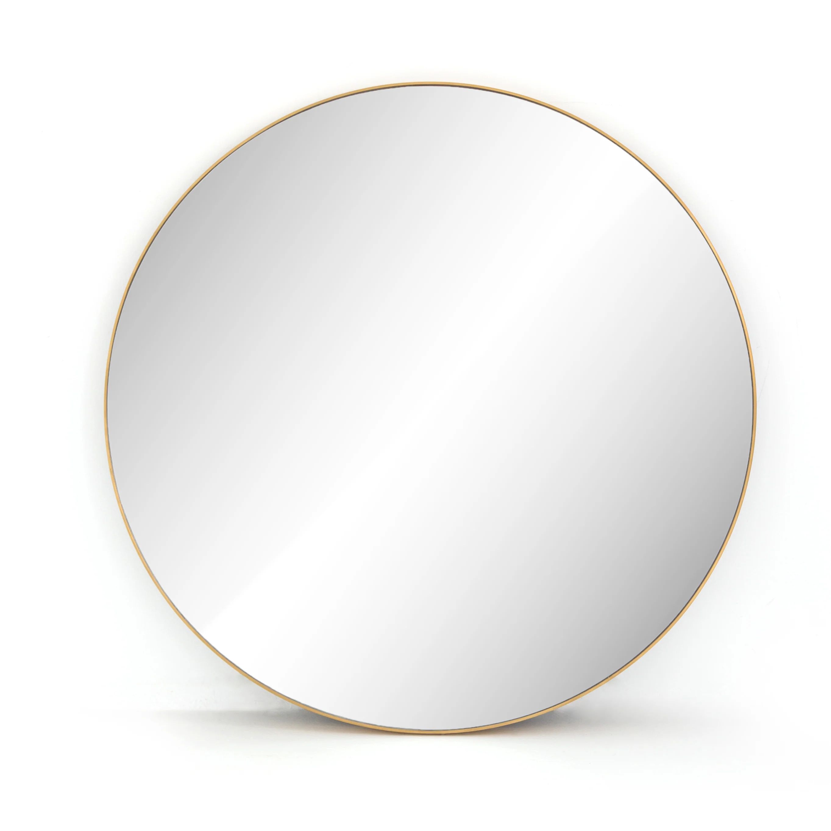 Bellvue Round Mirror in Polished Brass – BURKE DECOR | Burke Decor