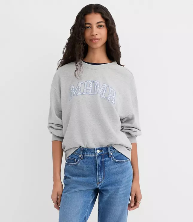 Mama Patchwork Sweatshirt | LOFT