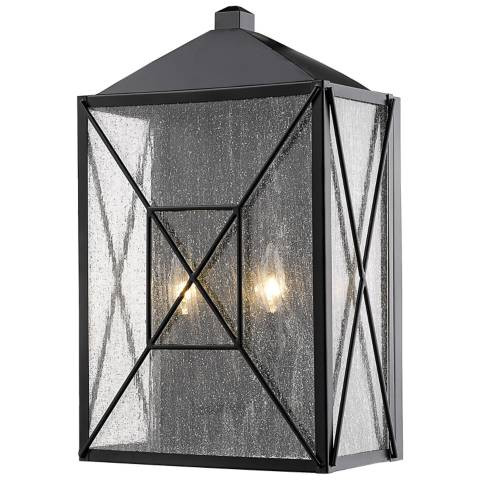 Millennium Lighting Caswell 2 Light 18" Outdoor Wall Sconce in Black | Lamps Plus