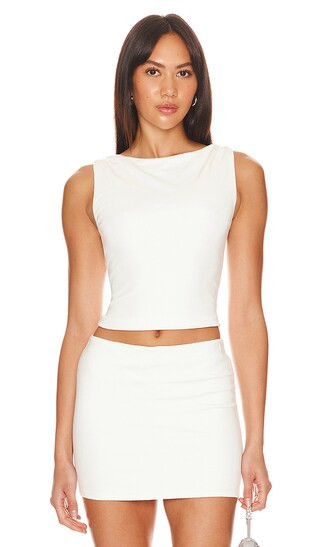 x Anja Dujaković Lainey Top in White | Revolve Clothing (Global)