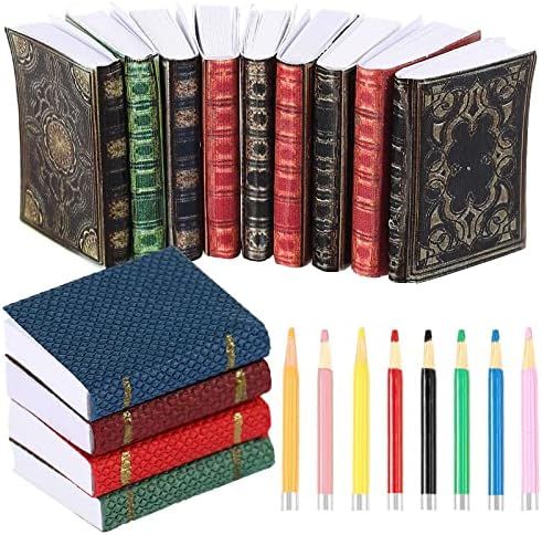 21 Pieces Doll School Supplies Include 13 Pieces Miniature Dollhouse Books and 8 Pieces Dollhouse Pe | Amazon (US)