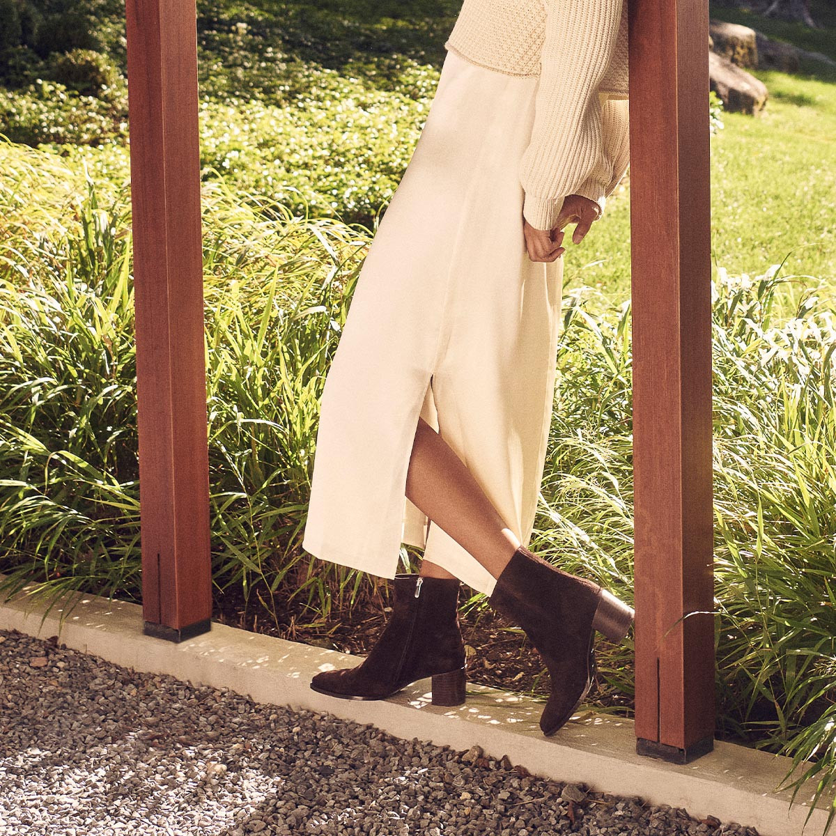 The Downtown Boot - Chocolate Suede | Margaux