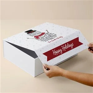 Snowman Repeating Name Personalized Christmas Keepsake Box-12x15 | Personalization Mall