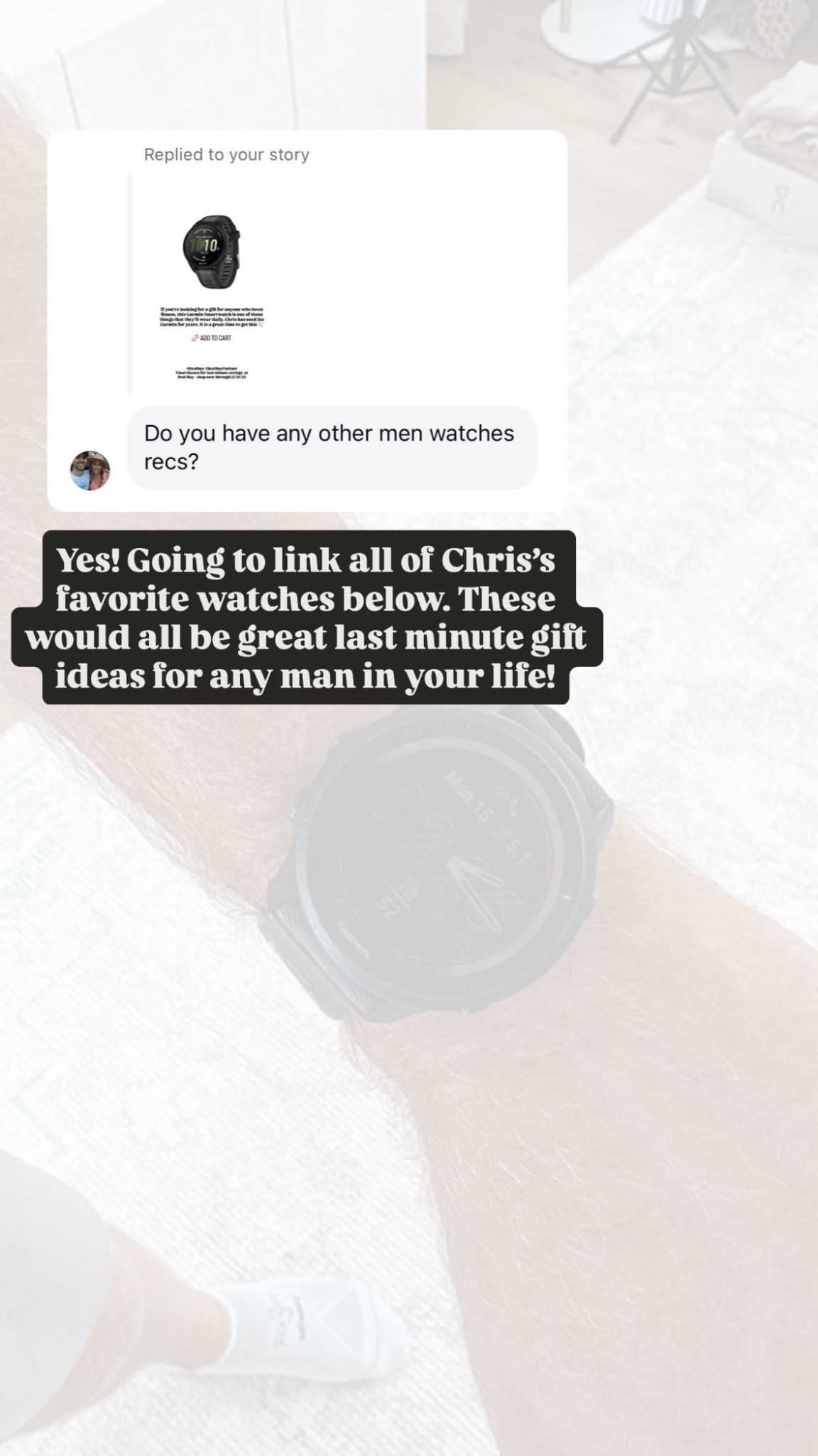 These are definitely more of a splurge gift for him, but it’s something that he will have and be able to use forever! 

Loverly Grey, men’s watch, men’s gift ideas, Garmin watch 

#LTKMens #LTKGiftGuide