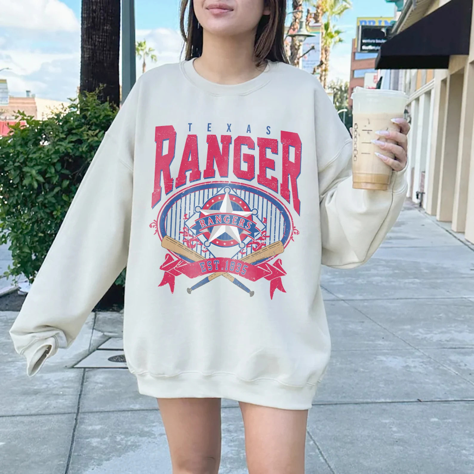 Comfort Colors® Texas Ranger Sweatshirt Vintage Texas - Etsy | Etsy (US)