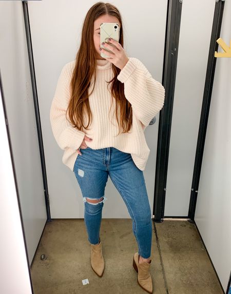 50% off the best tummy hiding jeans!! These are mid rise, but they sit so perfectly right at your love handles and squeeze them in. 

#LTKfindsunder50 #LTKsalealert #LTKSeasonal