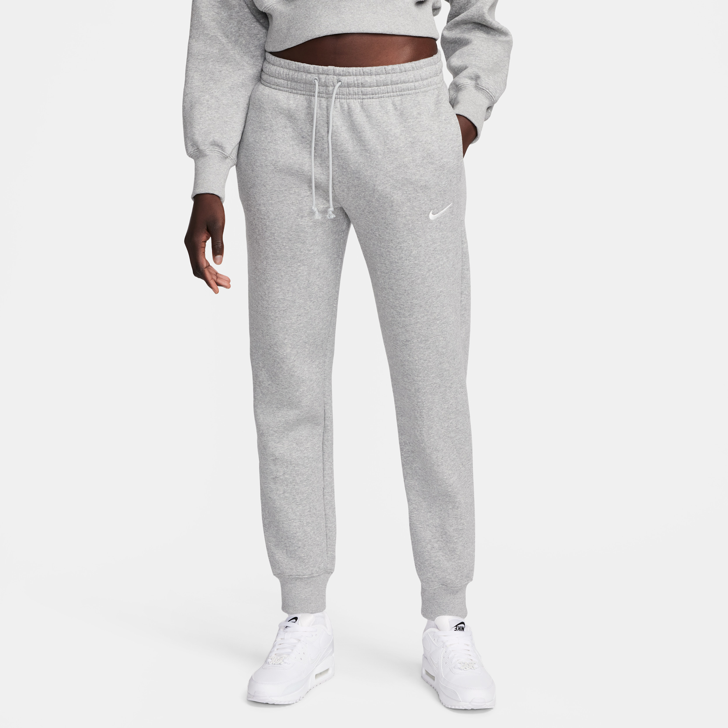 Women's Nike Sportswear Phoenix Fleece Mid-Rise Sweatpants in Grey | FZ7626-063 | Nike (US)