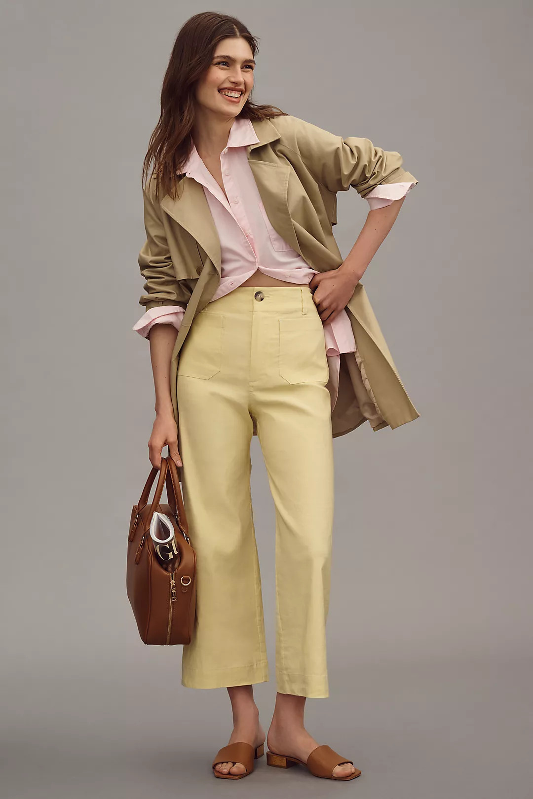 The Colette Cropped Wide-Leg Pants by Maeve: Magic Fabric Edition | Anthropologie (US)
