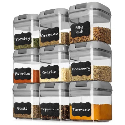 9-Piece Airtight Food Storage Containers, BPA-Free Clear Plastic Snack and Spice Containers with Easy-Lock Lids | Wayfair North America