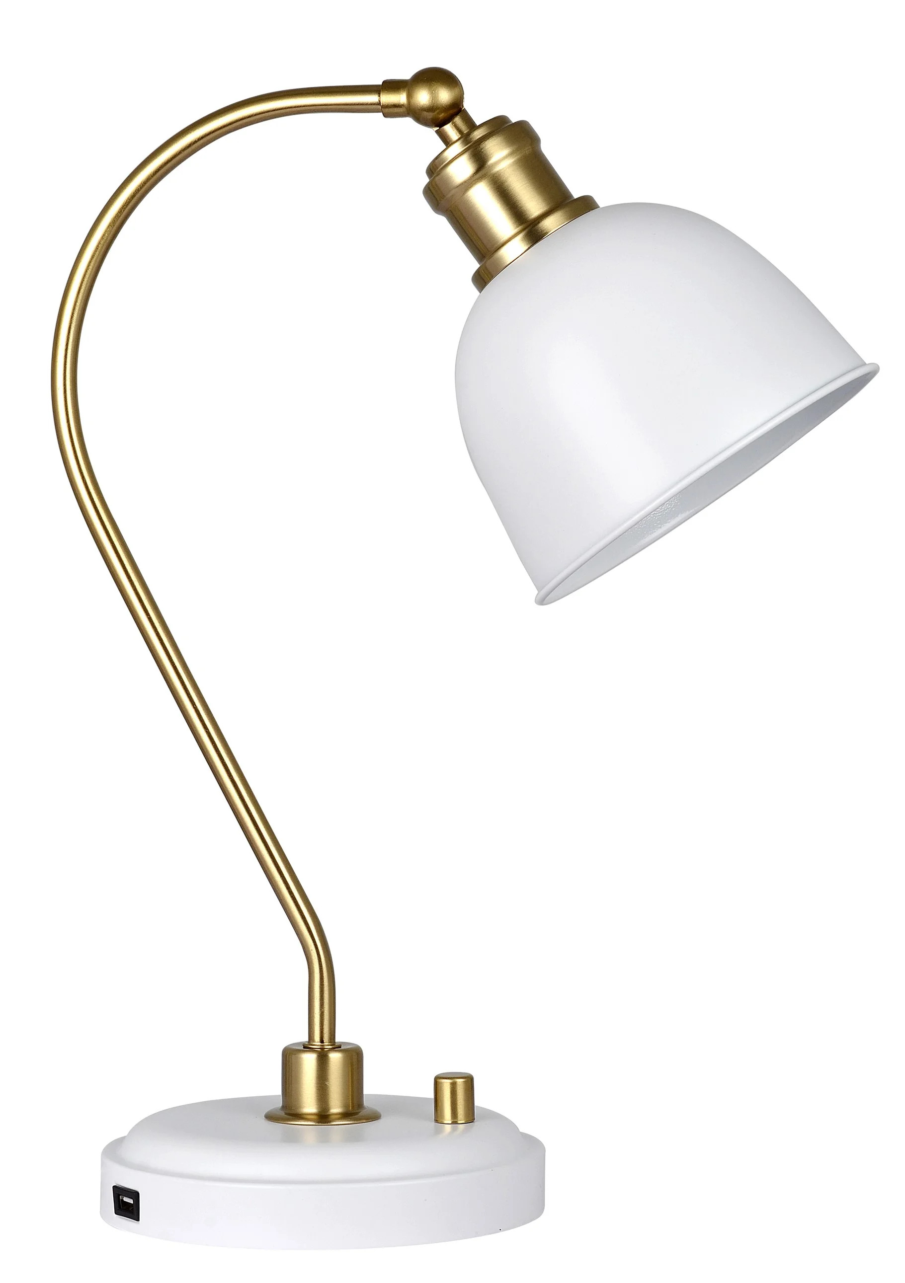 Better Homes & Gardens 18" White and Gold Desk Lamp, Modern Design | Walmart (US)