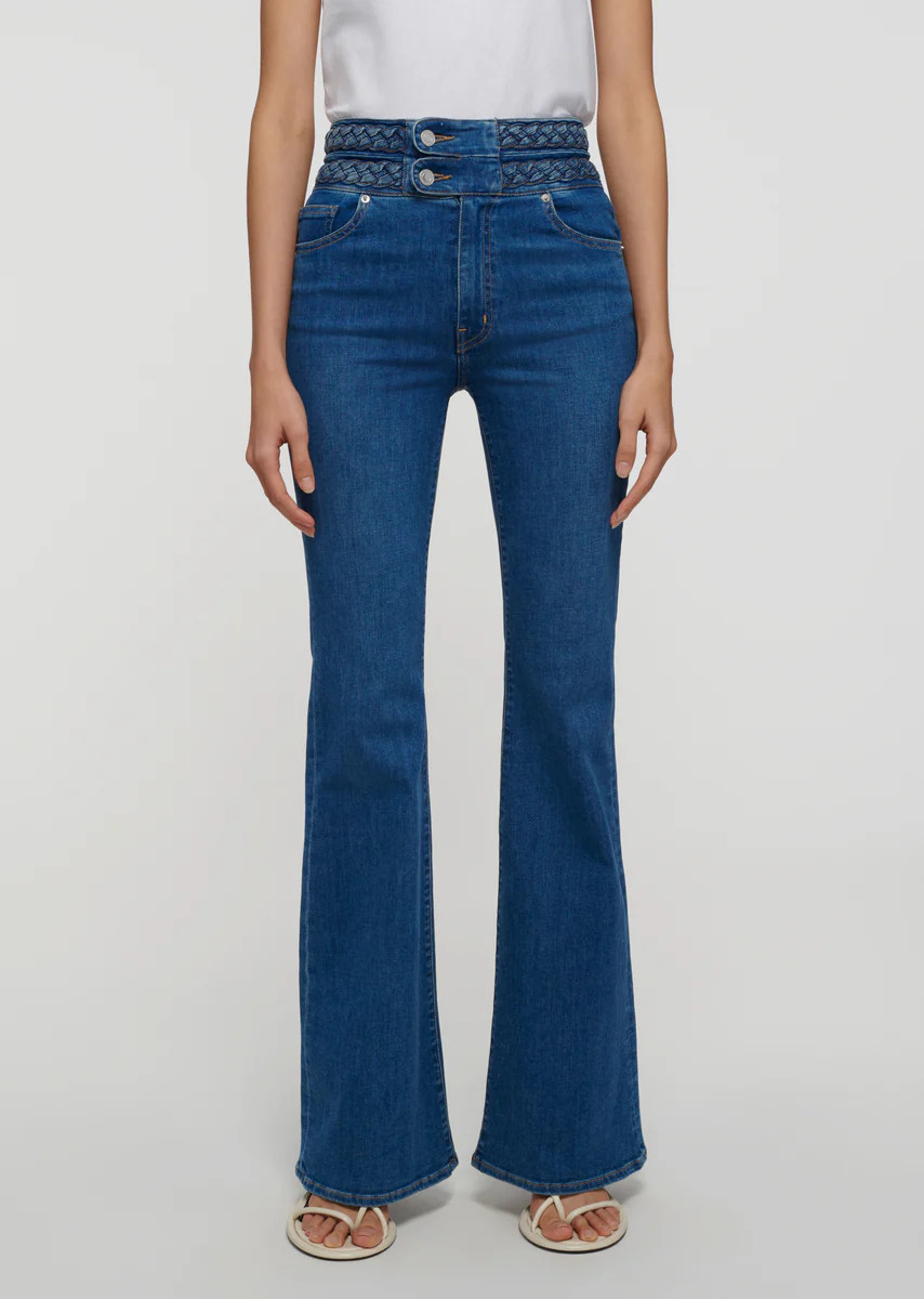 Harlow Braided Waist Jeans - Atlantic | Derek Lam
