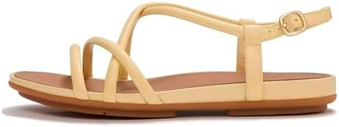 FitFlop Women's Gracie Leather Back-Strap Sandals - Elegant Strappy Flats with Dynamicush Cushion... | Amazon (US)