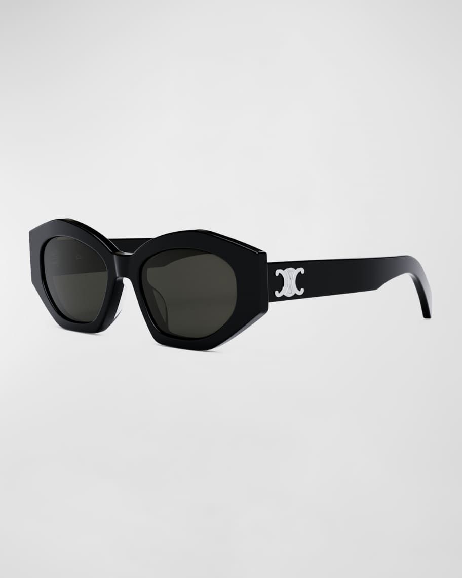 Celine Triomphe Logo Acetate Cat-Eye Sunglasses | Neiman Marcus