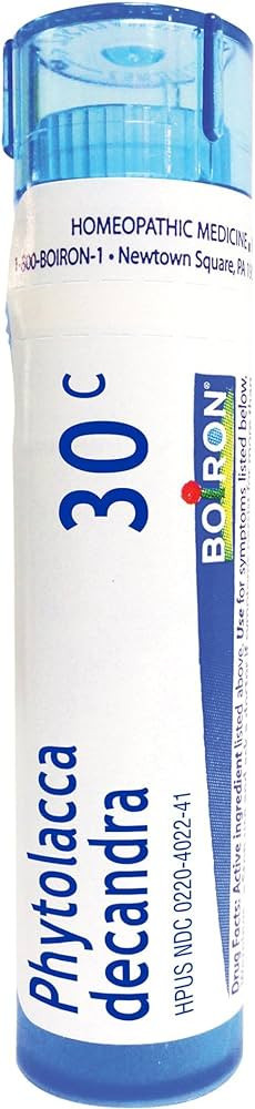 Boiron Phytolacca Decandra 30C, 80 Pellets, Homeopathic Medicine for Sore Throat | Amazon (US)