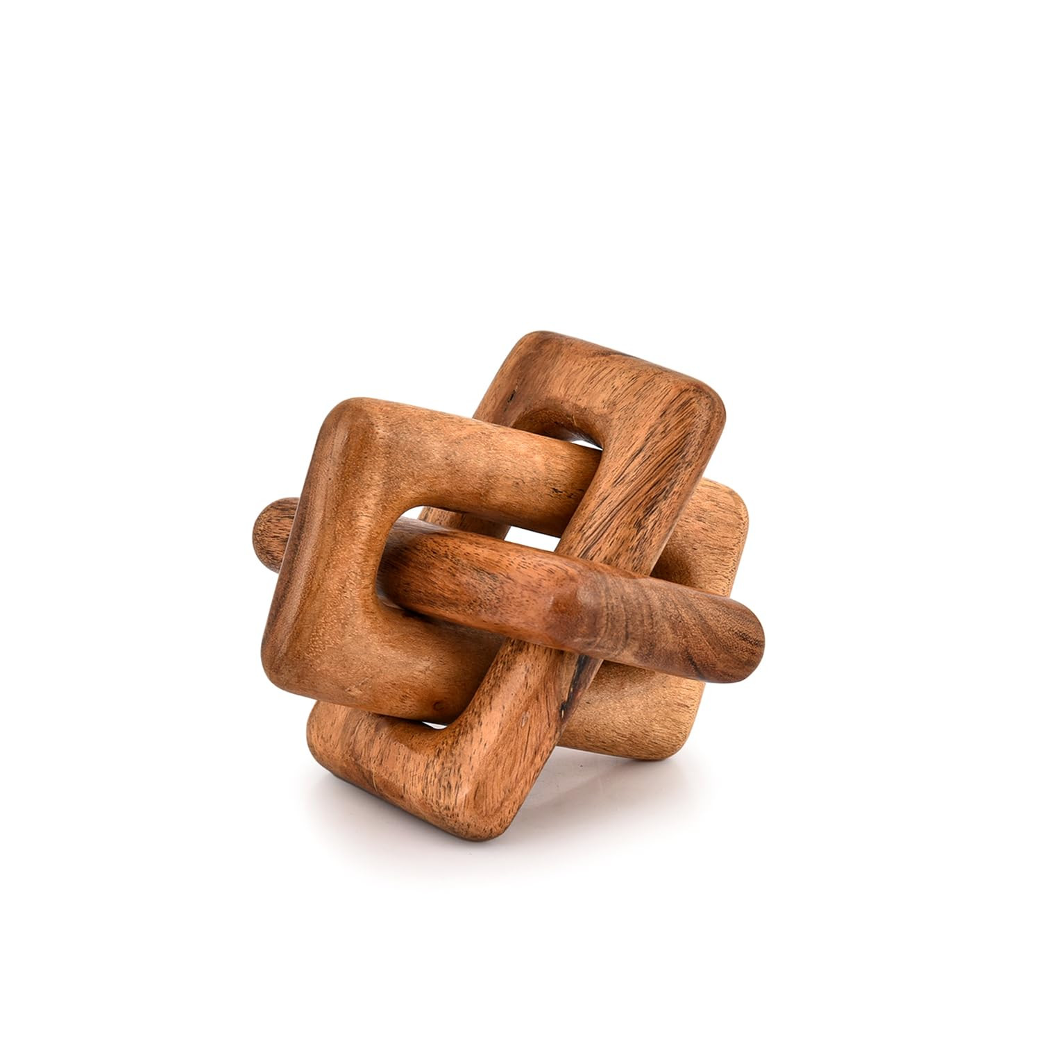 Statue 3 Link Wood Chain Link for Home Decor,Brown Wood Knot Coffee Table Decor, Country Chain Kn... | Amazon (US)