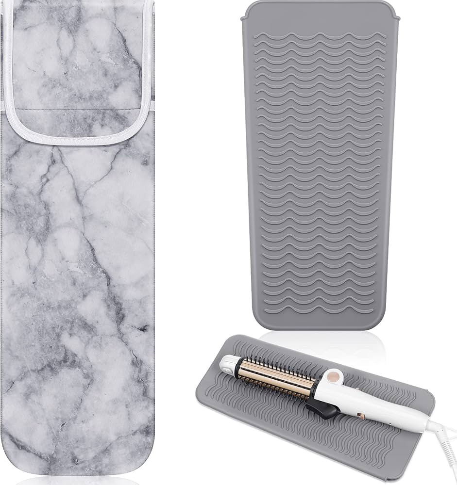 Shappy 2 Pieces Flat Iron Case Holder Heat Resistant Curling Iron Neoprene Straightener Holder an... | Amazon (US)