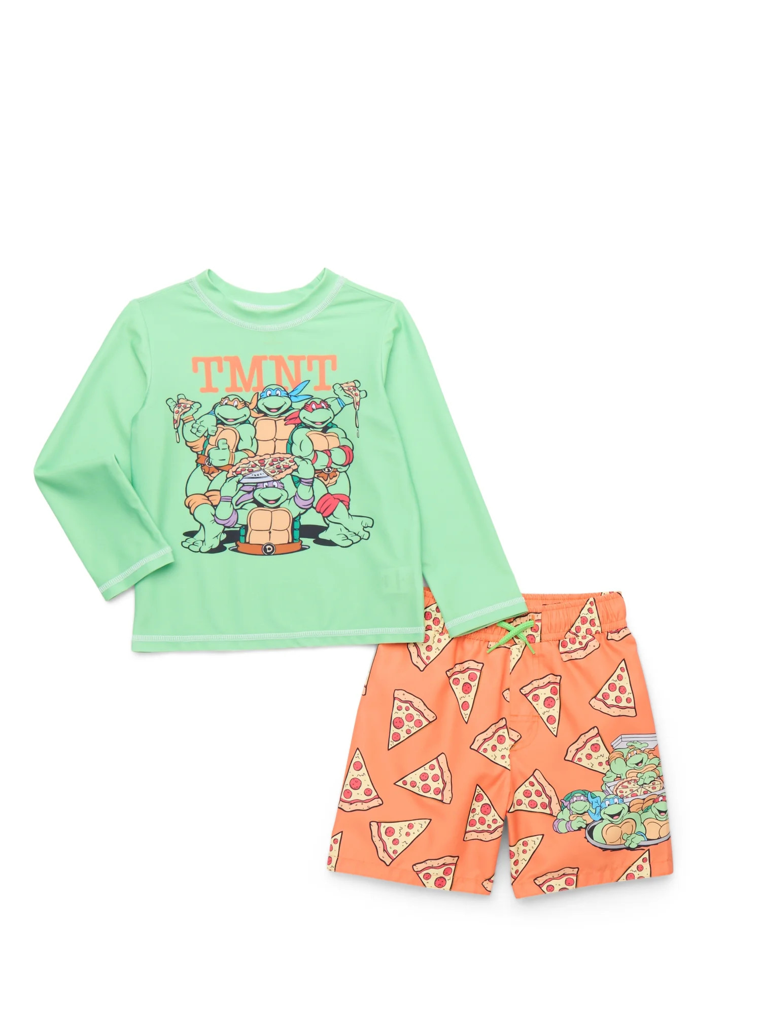 Character Toddler Boy Long- Sleeve Rash Guard and Swim Trunk Set, 2-Piece, Sizes 12M-5T | Walmart (US)