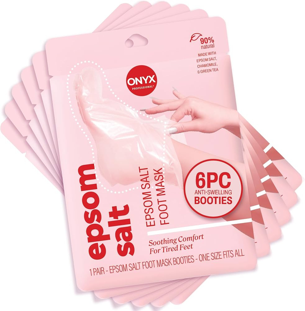 Onyx Professional Epsom Salt Foot Mask, 6 Pairs - One Size Fits All | Amazon (US)