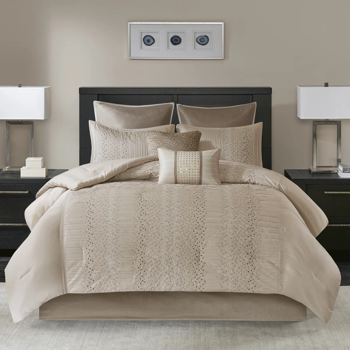 Camelia 8 Piece Embroidered Comforter Set | Wayfair North America