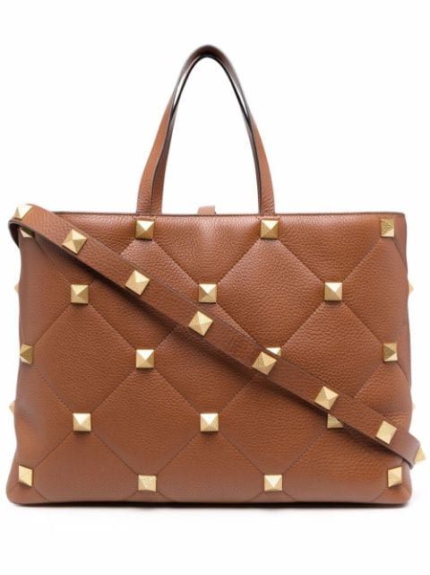 Roman Stud quilted tote bag | Farfetch Global